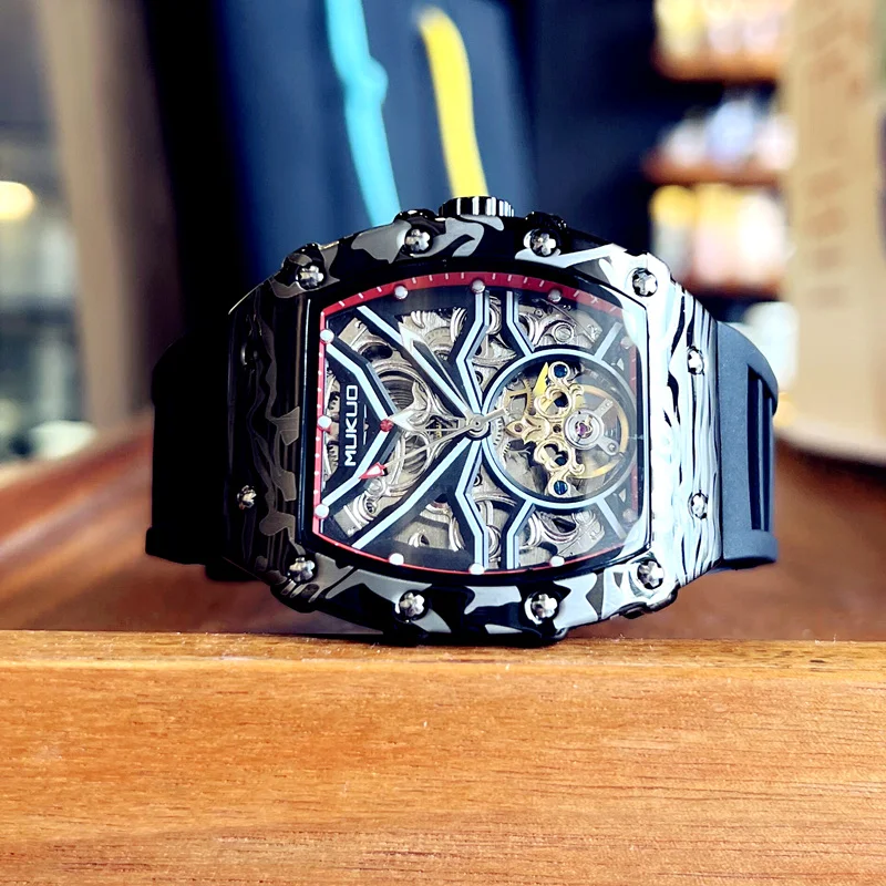 Fully Automatic Mechanical Skeleton Tourbillon Personalized Luminous Waterproof Watch