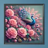 Diamond Painting -DIY Round Drill Rose Peacock(40x40 CM)
