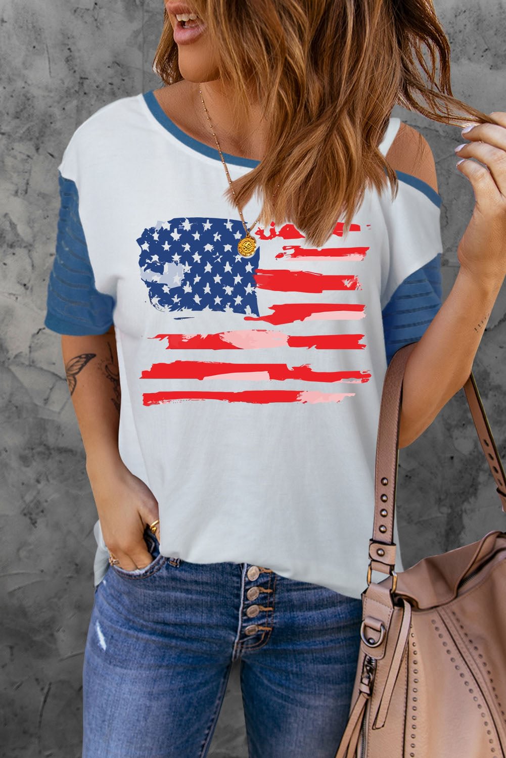 American Flag Independence Day Short Sleeve Tee