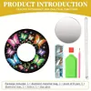 2pcs/set DIY Flowers Hanging Mirror Diamond Art Wall Door Decoration Kit
