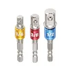 3pcs Socket Adapter 1/4 3/8 1/2 inch Nut Driver Socket Impact Hex Shank Bar