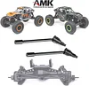AMK UTB18 Front Axle Servo Mount + RC Front & Rear Drive Shaft CVD Axle for Axial RC Crawler 1/18 UTB18 Capra Unlimited Trail Buggy RTR AXI01002T1 Update Parts