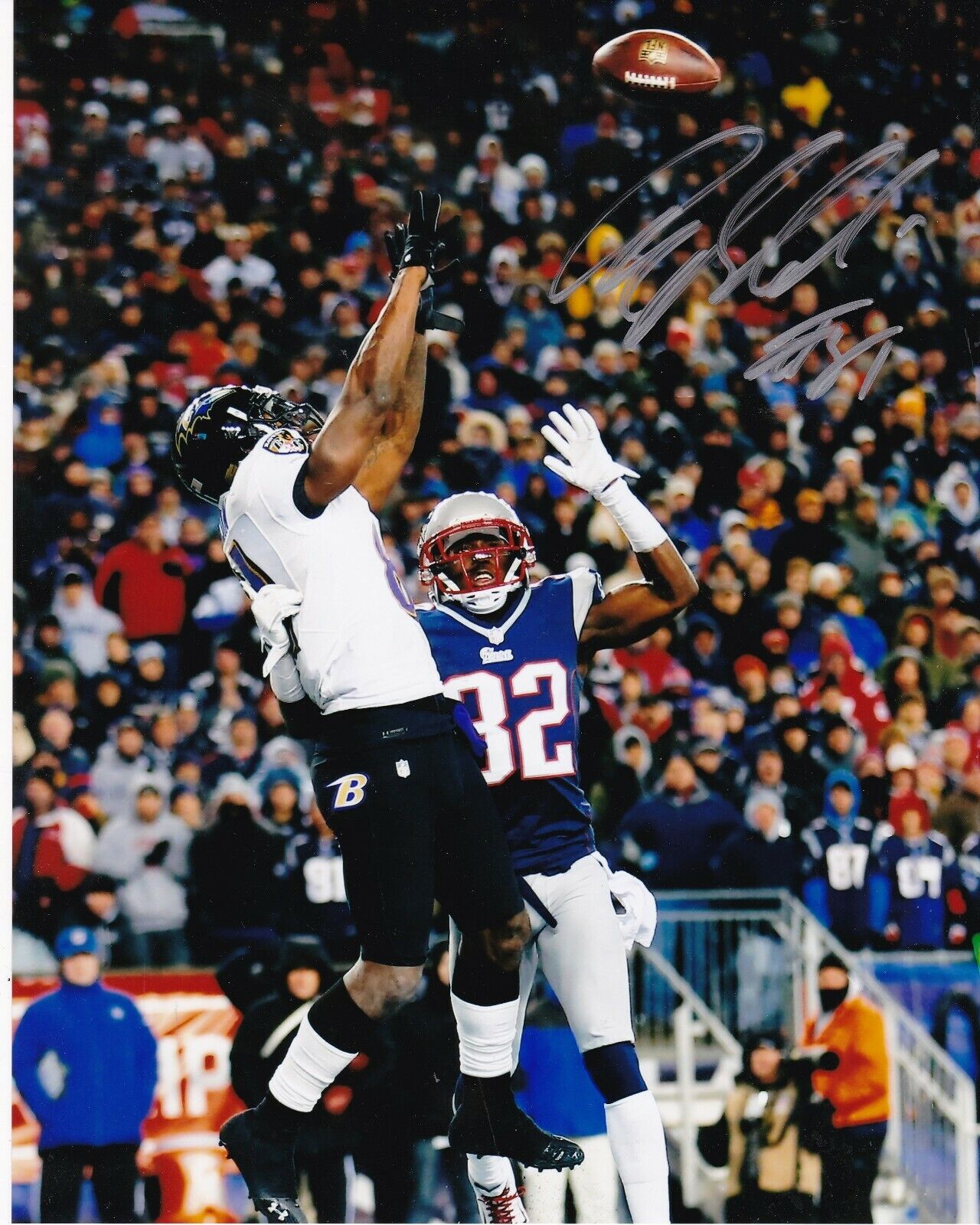 ANQUAN BOLDIN BALTIMORE RAVENS ACTION SIGNED 8x10