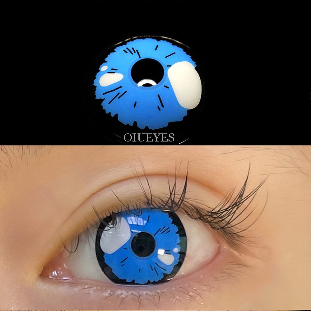 【NEW】Black Lobelia-Blue Halloween Contact Lenses Yearly