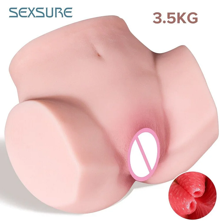 rubber doll for sex 3.5Kg Sex Doll Big Ass Real Soft Silicone Men Sex Toy Male Masturbator Rubber  Doll Pussy Artificial Vagina Sex Toys For Men
