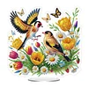 (US Local)Acrylic Flower Bird DIY 5D DIY Diamond Art Tabletop Desktop Ornaments Kit