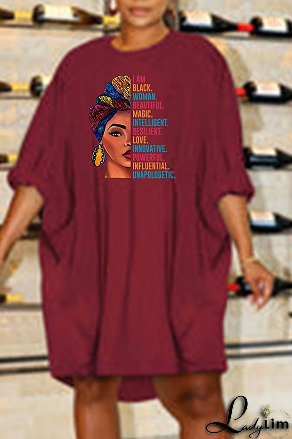 Black Casual Print Patchwork O Neck Long Sleeve Dresses