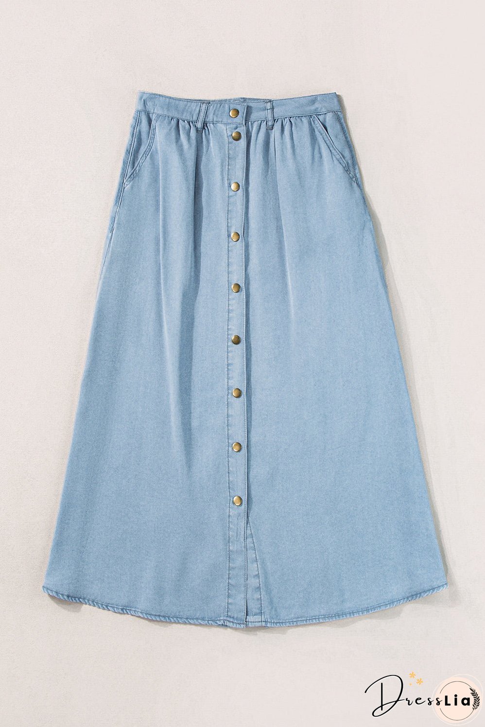 A-Line Cotton Blend Skirt