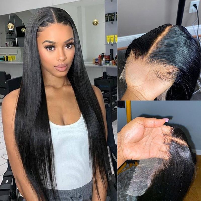 US Mall Lifes® | 360 Lace Front Invisible Knot Wig Bleached Knots Pre Plucked Lace Front High-Density Hair Wig Peruvian US Mall Lifes