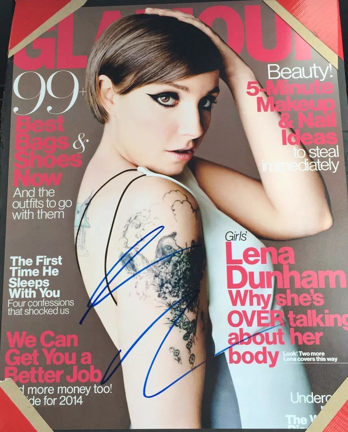 LENA DUNHAM SIGNED AUTOGRAPH GIRLS MAGAZINE COVER 11x14 Photo Poster painting AUTO ACTRESS COA