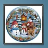 Diamond Painting-DIY Crystal Rhinestone Travelling Snowman