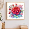 Rote Rose - speziell geformte Diamantmalerei - 30 * 30cm