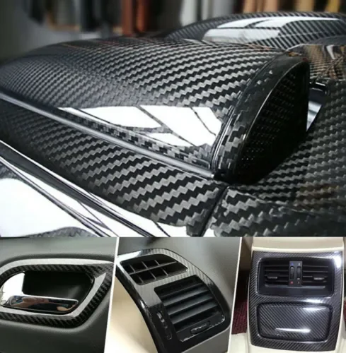 Dronehint Auto Parts Accessories Carbon Fiber Vinyl Film Car Interior Wrap Stickers 12x60" (For: Acura) Parts