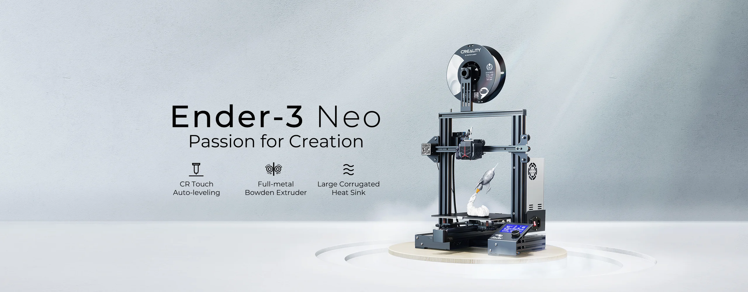 Official Creality Ender 3 Neo 3D Printer with CR Touch Auto Bed Leveling  Kit Full-Metal Extruder Carborundum Glass Printing Platform with Resume