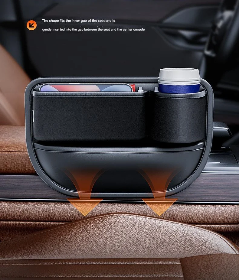 🔥Hot Sale🔥 Car Seat Gap Suede Storage Box (with Water Cup Storage Box)
