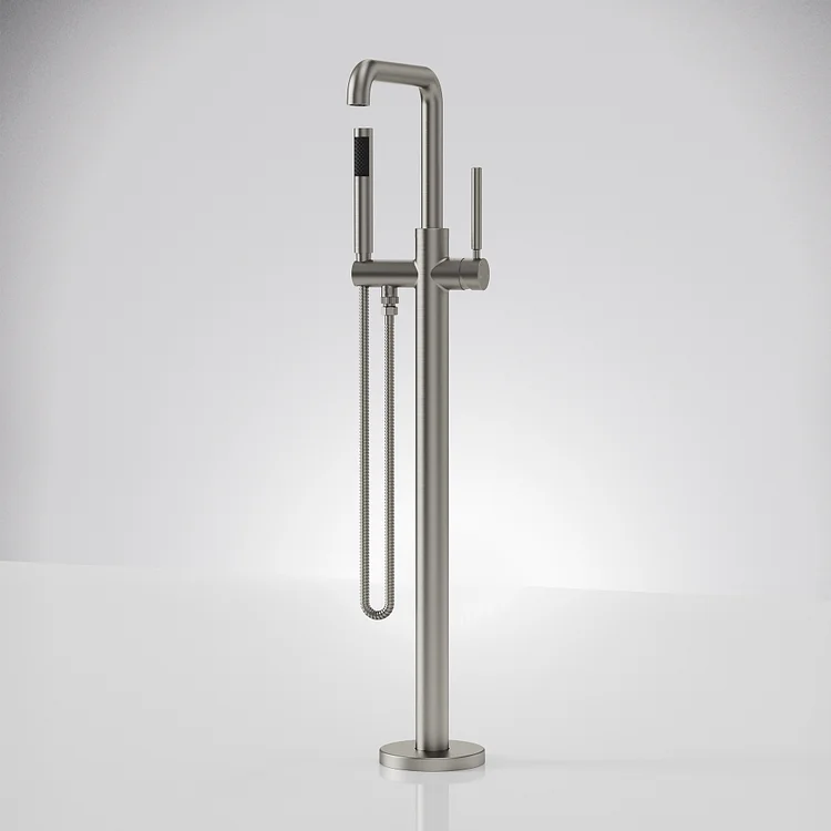 EVERSTEIN Modern Freestanding Bathtub Faucet in Brushed Nickel SFS-1155-NK