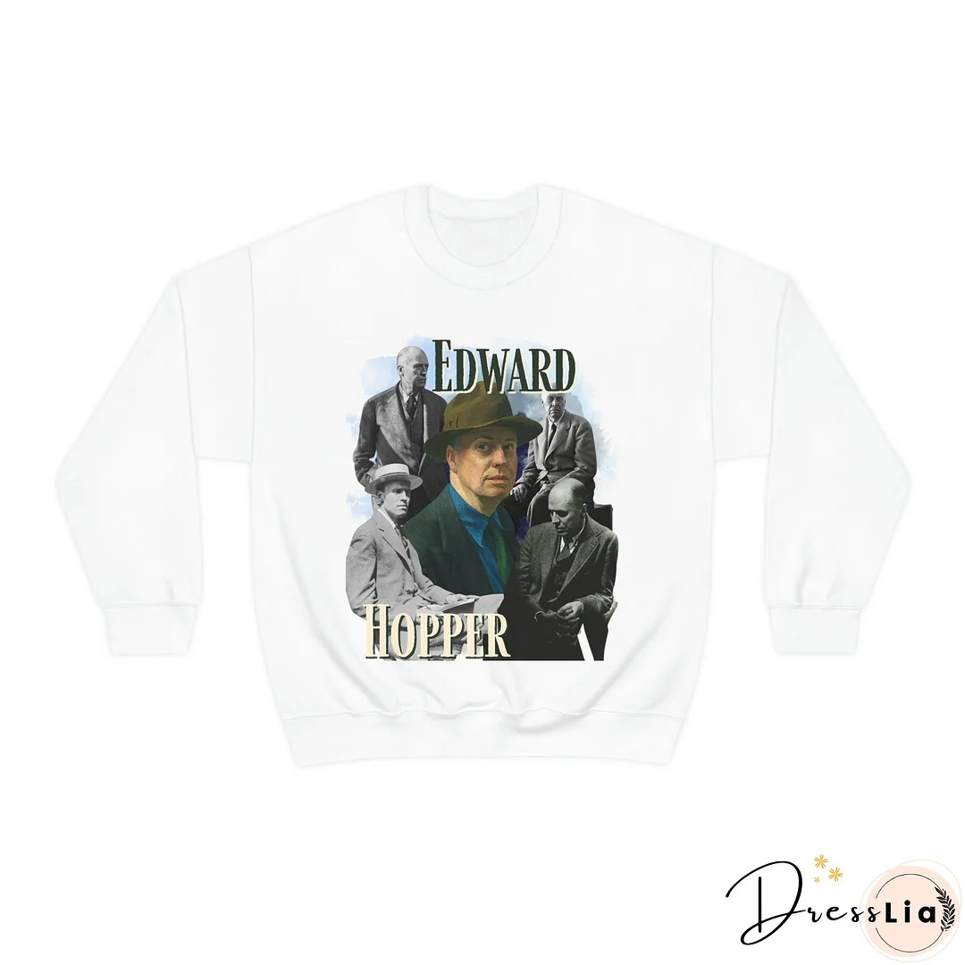 Edward Hopper Sweatshirt, Y2K Style Bootleg Famous American Realist Artist Fan Retro Pullover Crewneck, Artist Gift