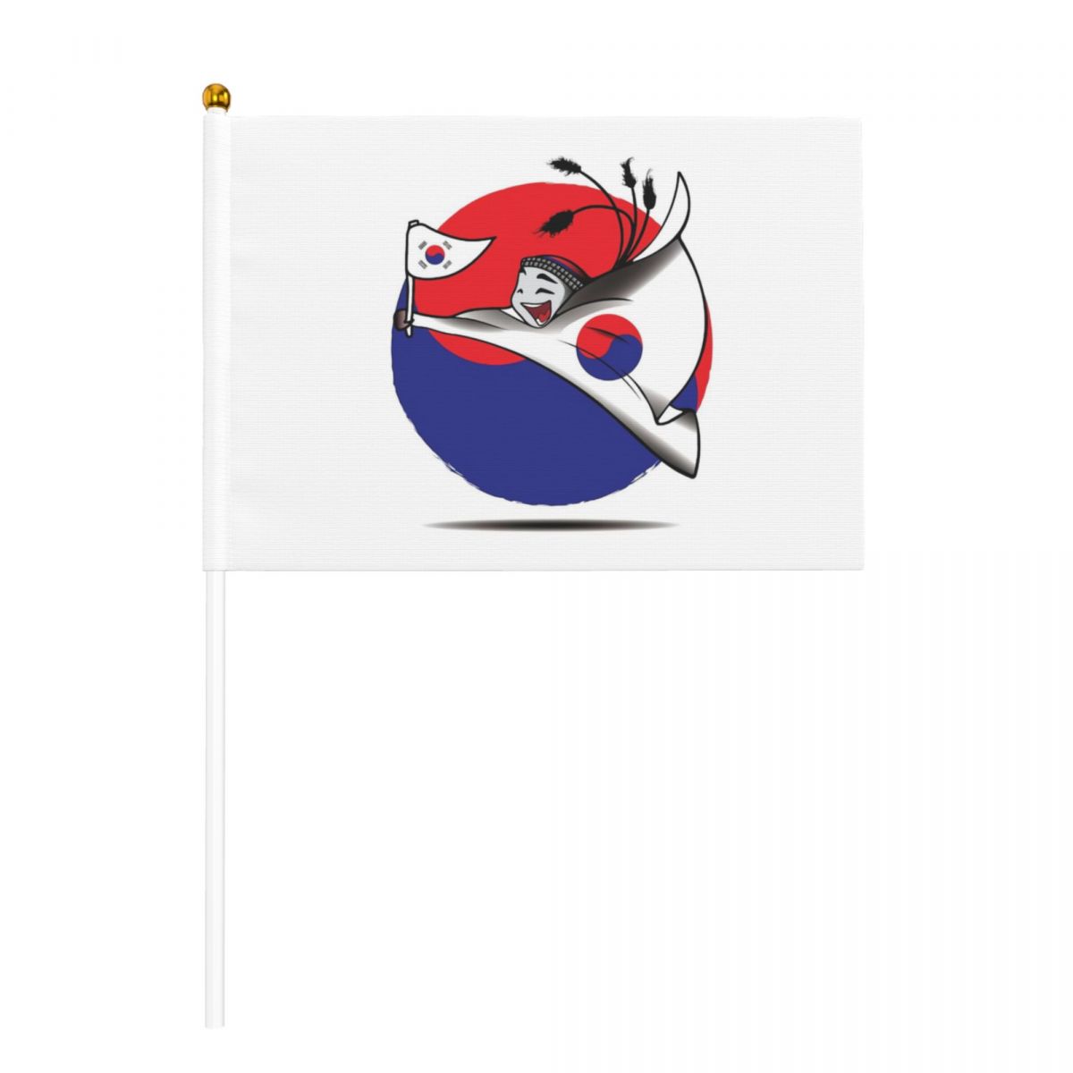 South Korea World Cup 2022 Mascot Hand Held Fade Resistant Mini Flag