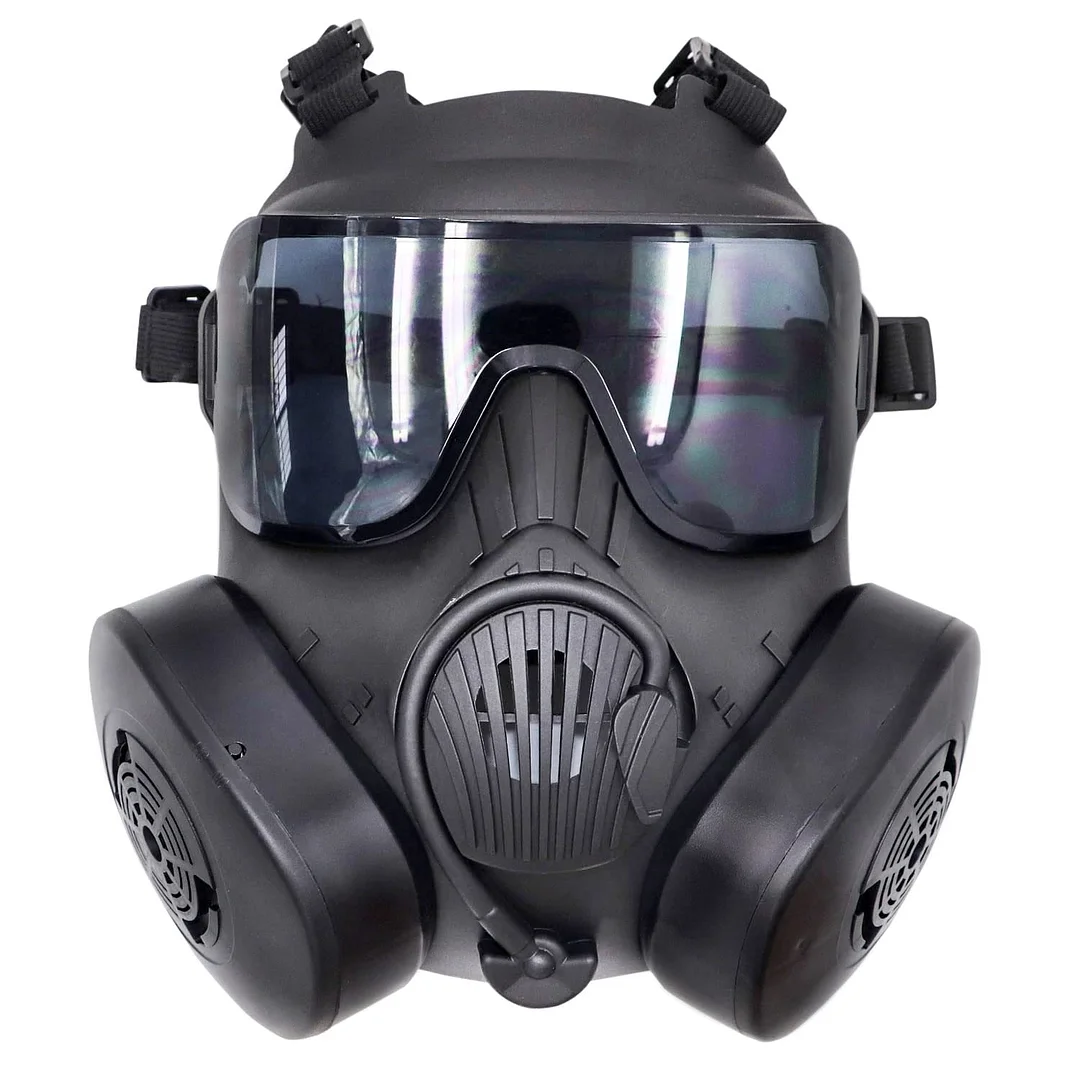 M50 Airsoft Mask Tactical Full Face Eye Protection Goggles Skull with Filter Fans Outdoor Sport CS Protective Paintball Eye Protection Gas Mask