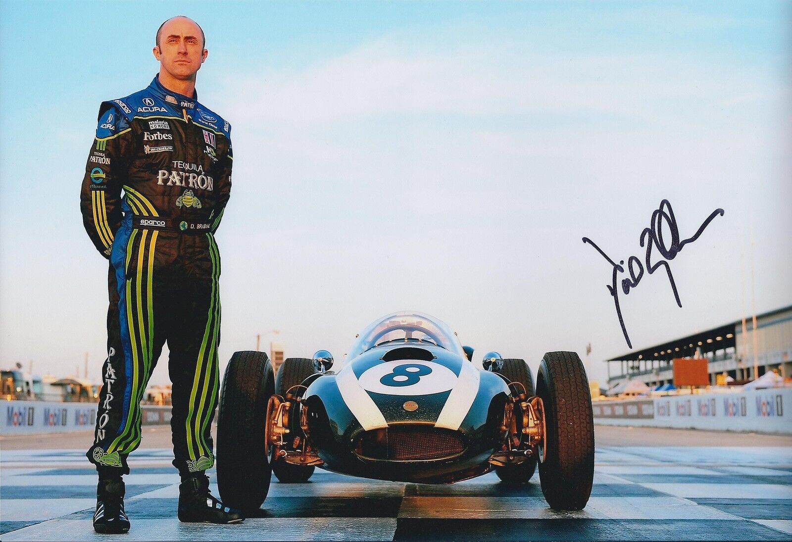 David BRABHAM Grand Prix 12x8 Signed Photo Poster painting Genuine In Person Autograph AFTAL COA