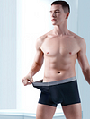 Men's Seamless Modal Boxer Briefs With Organic Latex Support Cup
