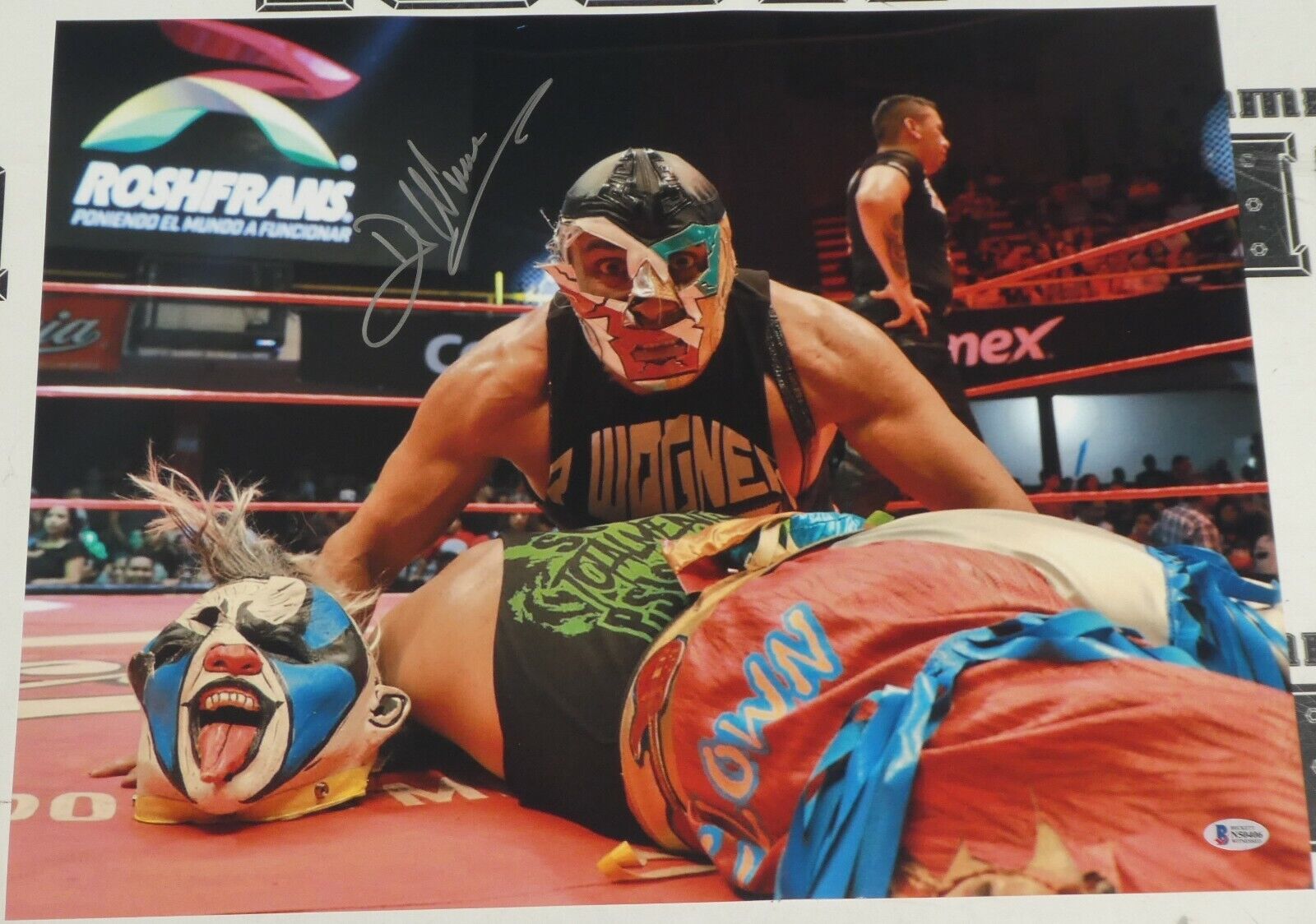 Dr Wagner Jr Signed 16x20 Photo Poster painting BAS COA New Japan Pro Wrestling AAA Autograph 06