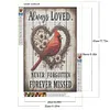 Loving cardinal - peinture diamant perceuse ronde - 30*45cm