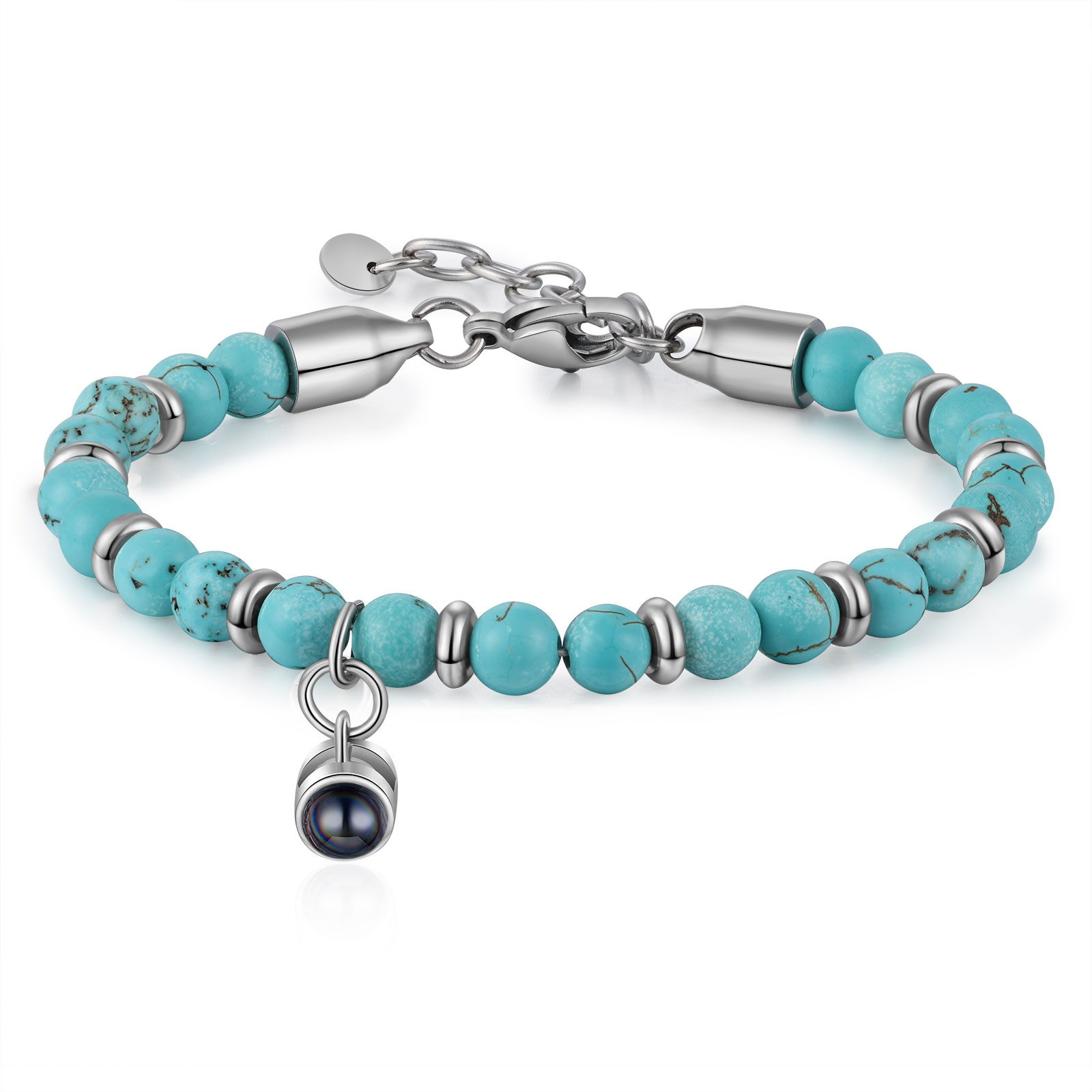 Braccialetto con proiezione personalizzato foto coppia amore Valentine 