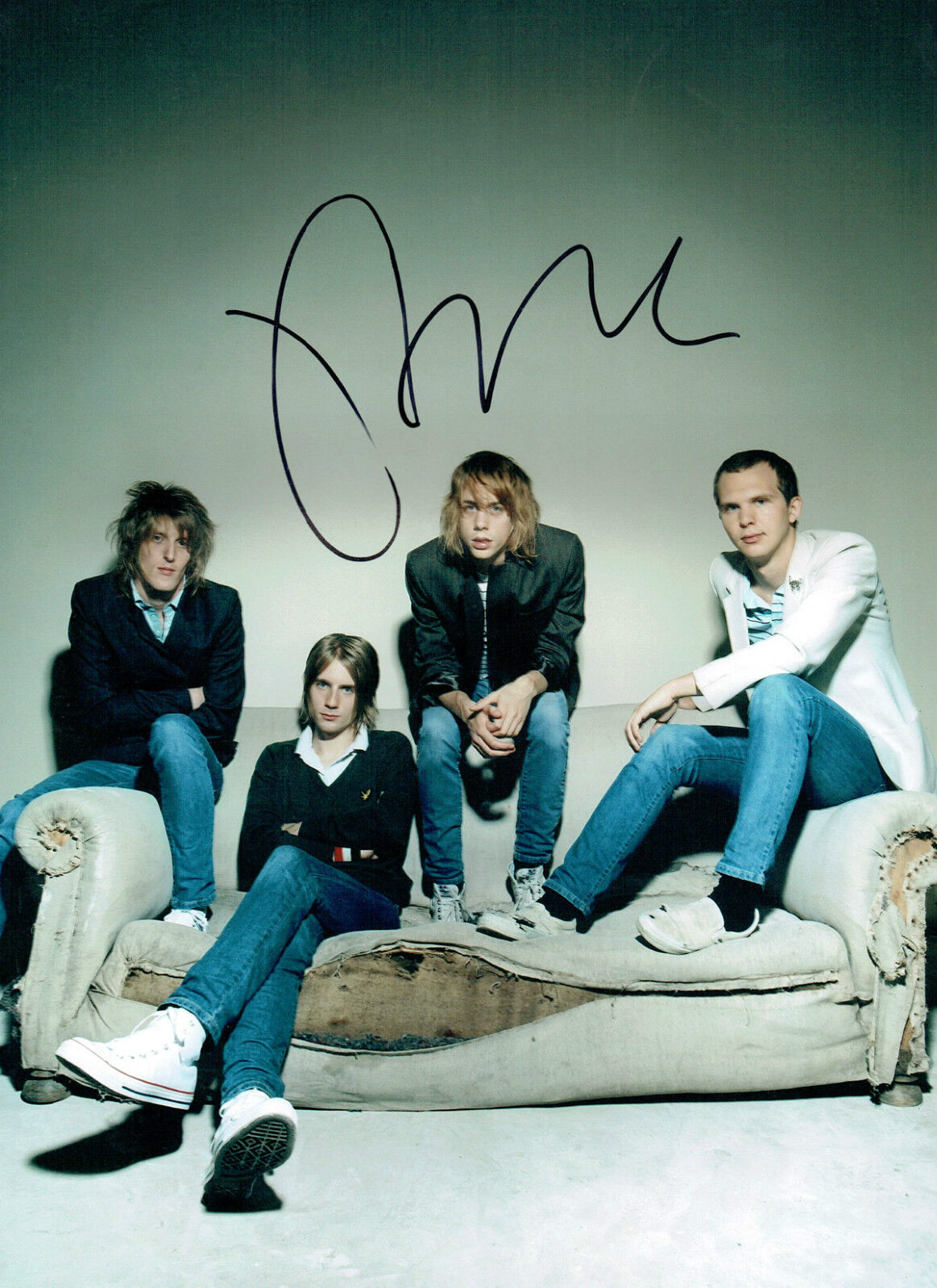 RAZORLIGHT SIGNED Johnny BORRELL Autograph LARGE 16x12 Photo Poster painting Music AFTAL COA