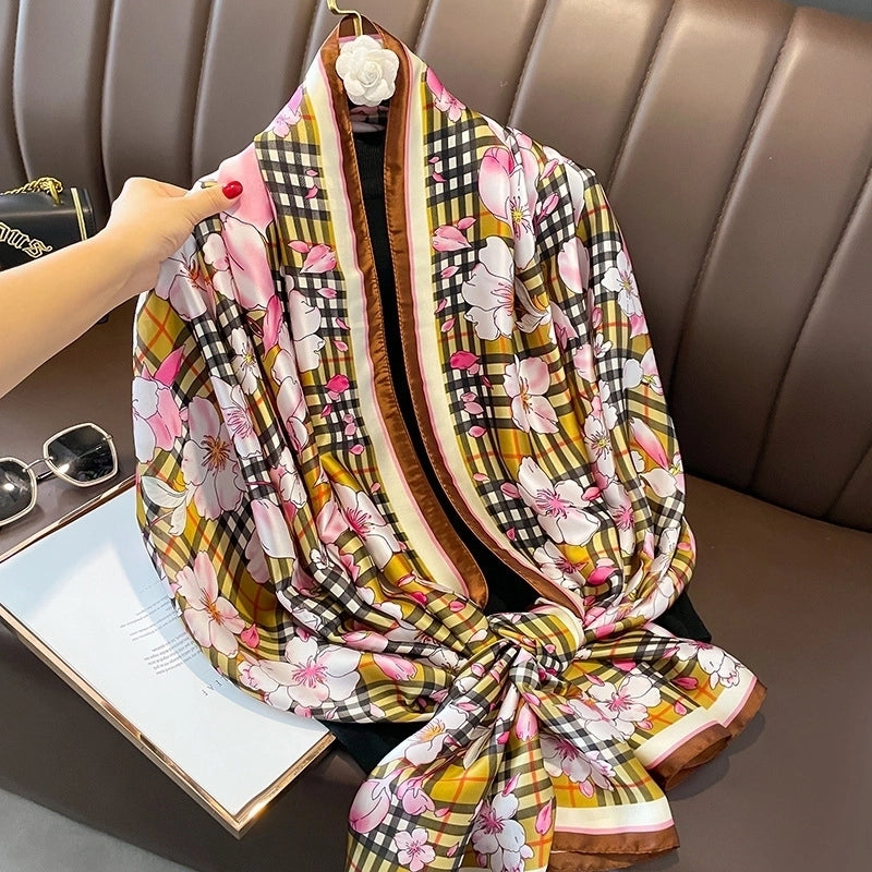 Korean Thin Section Imitation Silk Shawl