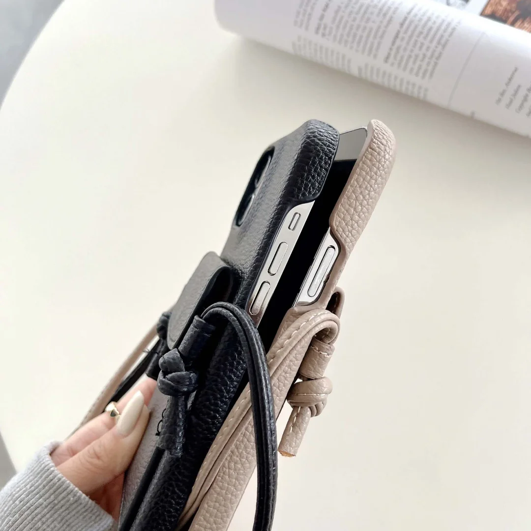 Suitable for Apple 13/14 series messenger card  bag Phone case