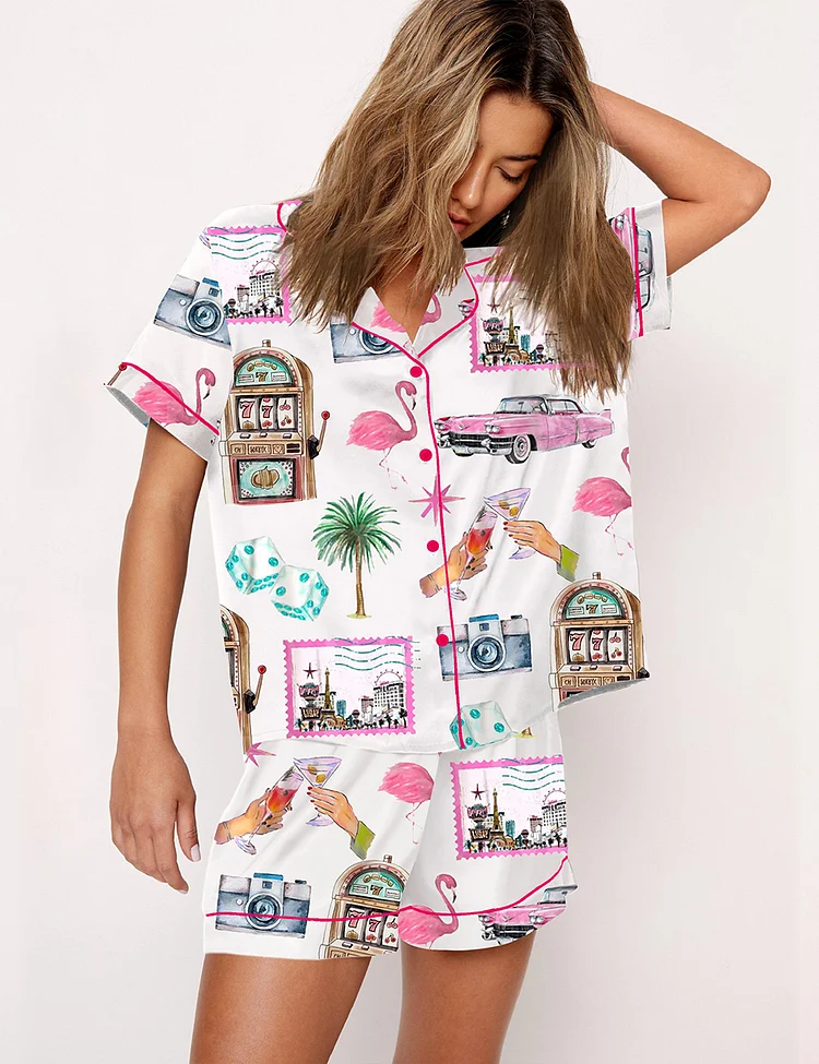 Women&rsquo;s Las Vegas Bachelorette Cocktail Club Girls Trip Country Club Pajama Set