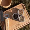 2 In 1 Pepper Mill Stainless Steel Seasoning Container for Travel (Five Tier)