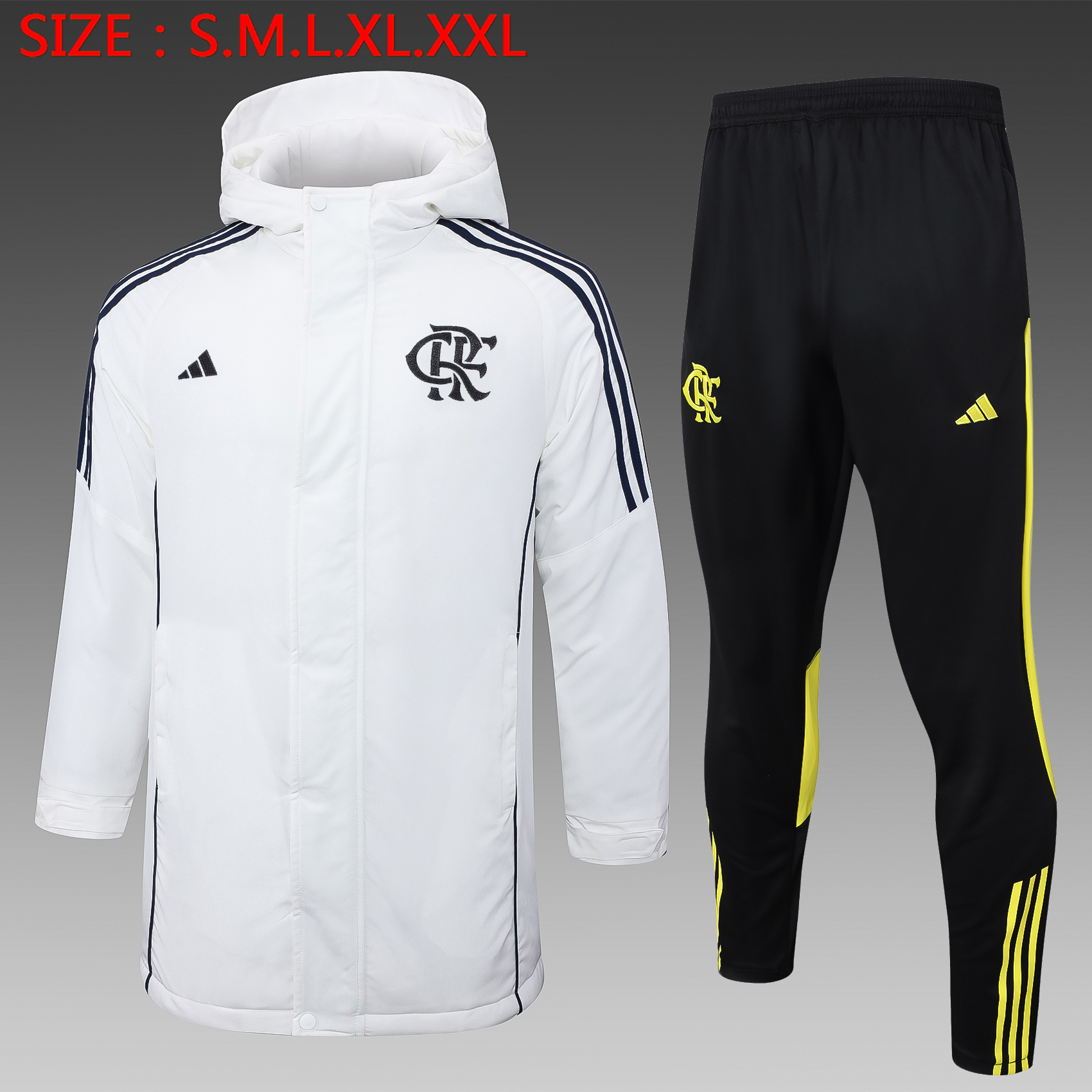 2024/2025 Flamengo Cotton Jacket White Soccer Jersey 