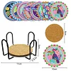 DIY Acrylic Diamond Painting Special-Shaped Drill Point Drill Coaster Set