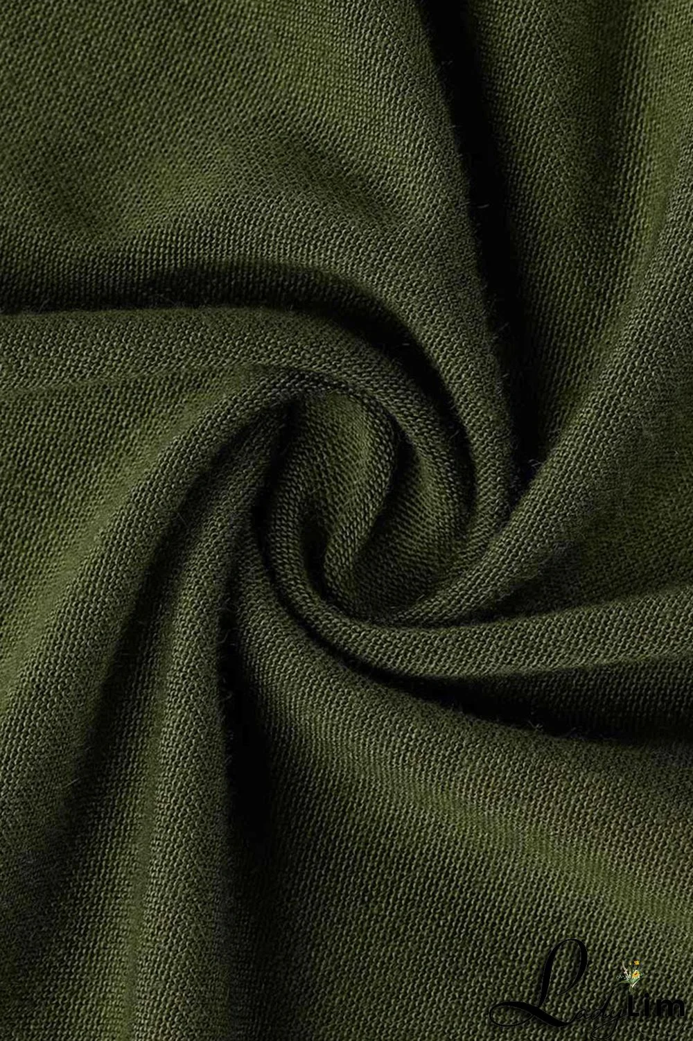 Army Green Fashion Casual Print Asymmetrical O Neck Plus Size Two Pieces