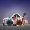 【Spark + Drift Double Cool】BMW M4 Egg-Shaped Spark Remote Control Car, Electric Four-Wheel Drive Desktop Drift Toy, Nighttime Cool Gadget