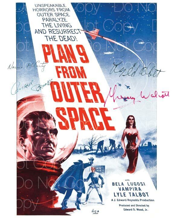 Plan 9 from Outer Space signed 8x10 Photo Poster painting poster autograph rp