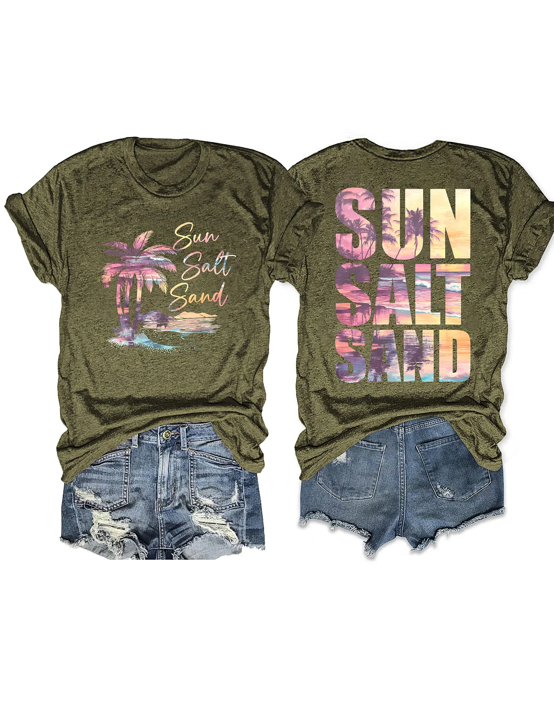 Retro Summer Sun Salt Sand T-shirt