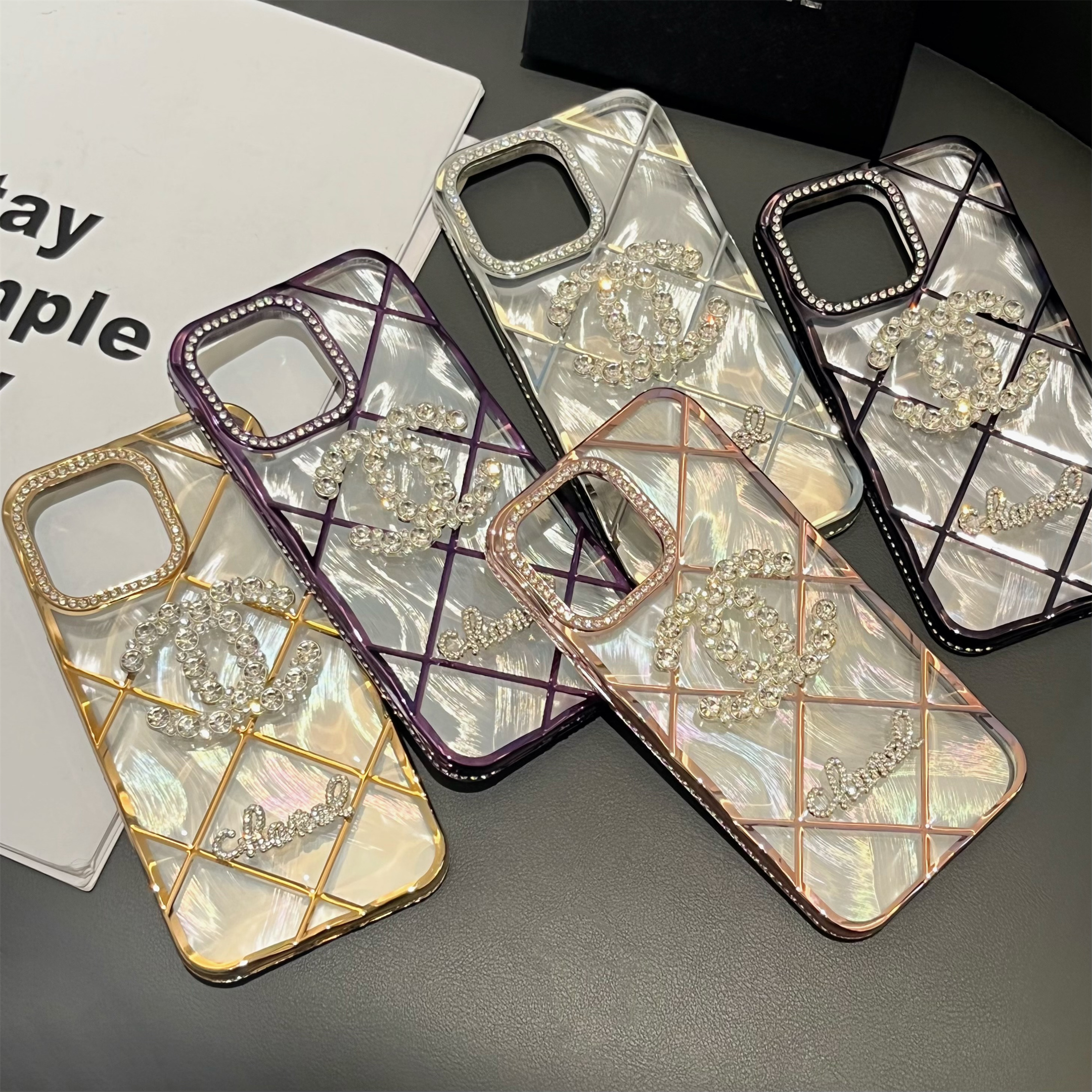 Radiant Chanel Diamonds Handcrafted Apple iPhone Case