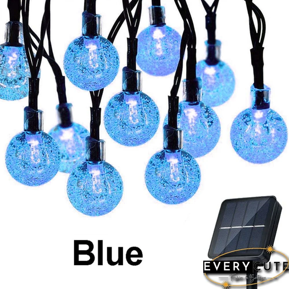 Solar String Lights Garden Outdoor String Lights Waterproof Crystal Ball Fairy Lights, Decoration Lighting for Home,Garden,Patio,Yard, Halloween,Christmas