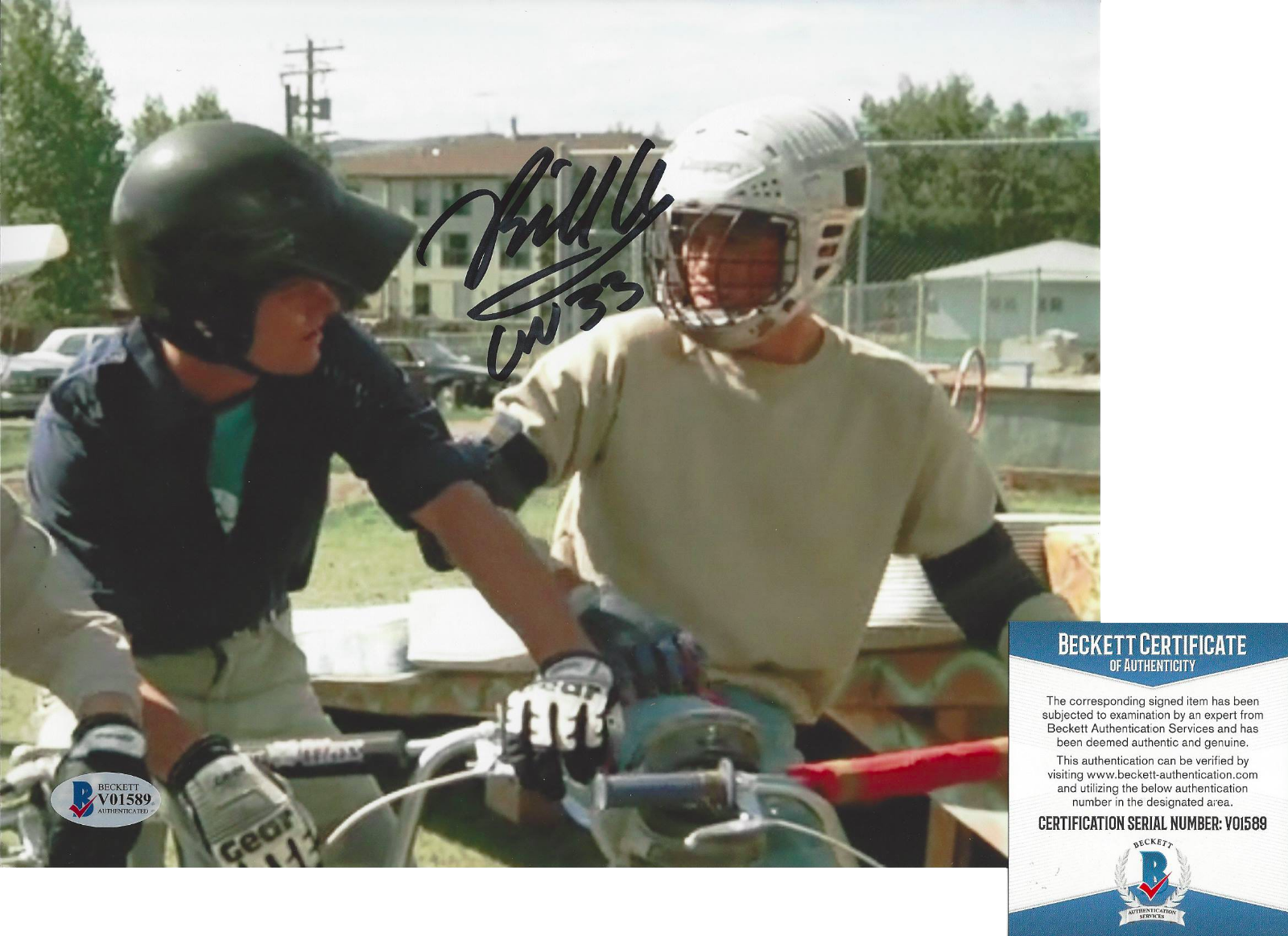 BILL ALLEN SIGNED 'RAD' CRU JONES #33 8x10 MOVIE Photo Poster painting 1 PROOF BECKETT COA BAS