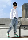 Kid Boys Casual Pants  Spring and Autumn Trend Washed Jeans Pants