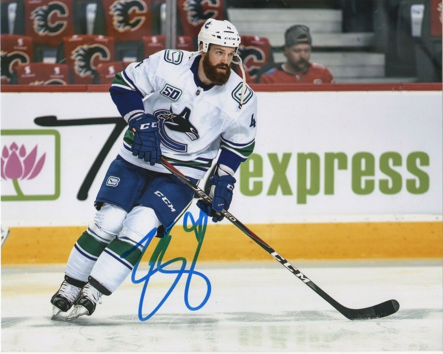 Vancouver Canucks Jordie Benn Signed Autographed 8x10 NHL Photo Poster painting COA #9