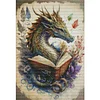(Big Size)Dragon Reading Book - 11CT Stamped Cross Stitch - 40*60cm
