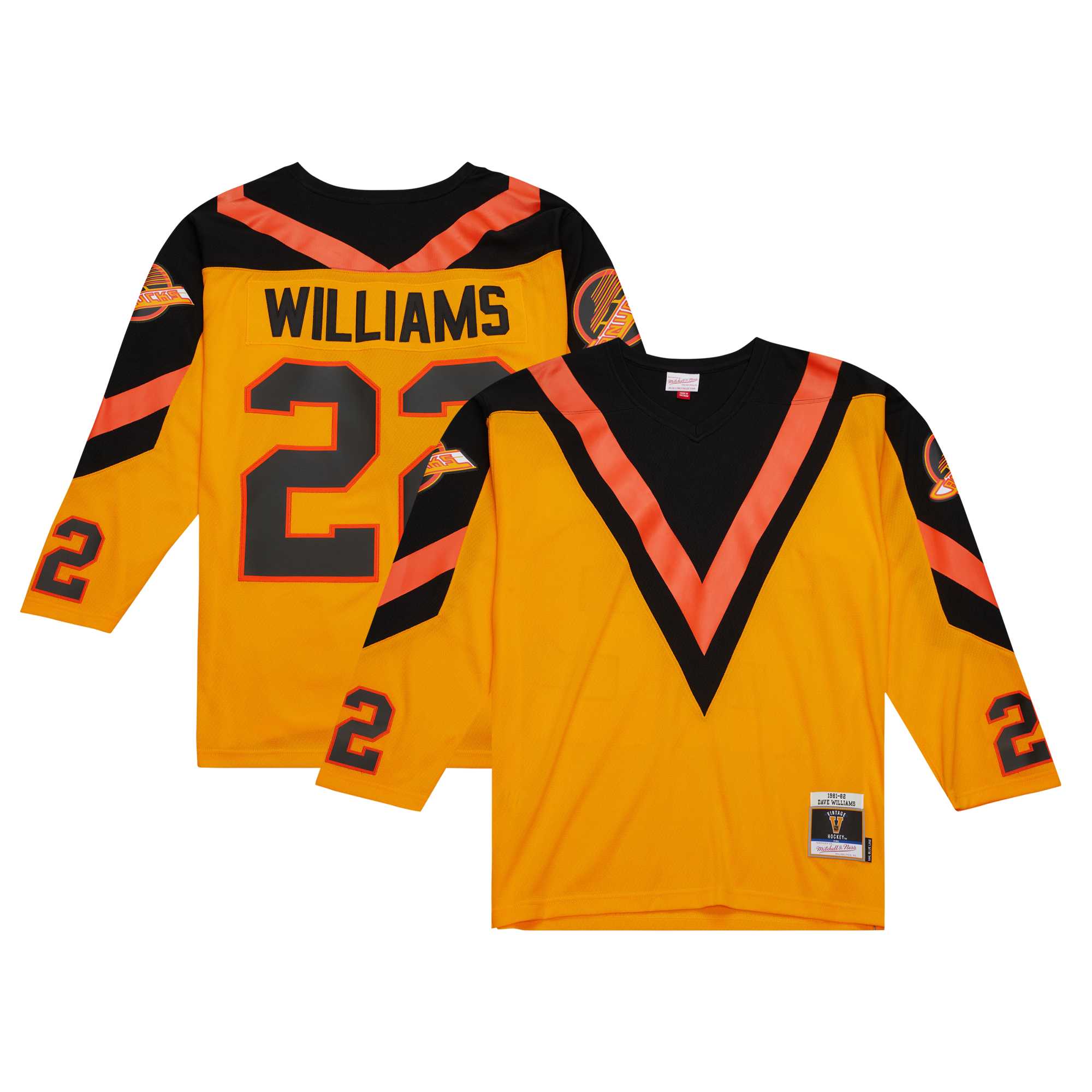 Dave Williams Vancouver Canucks Mitchell & Ness Men’s 1981/82 Blue Line   Jersey – Yellow mysite