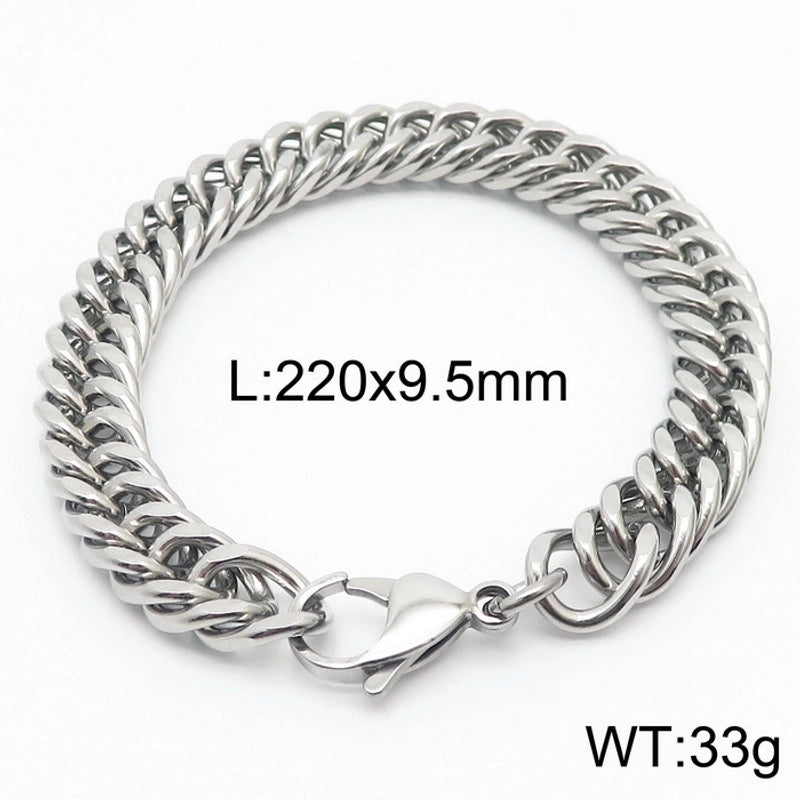Minimalist Solid Color Titanium Steel Chain Unisex Bracelets