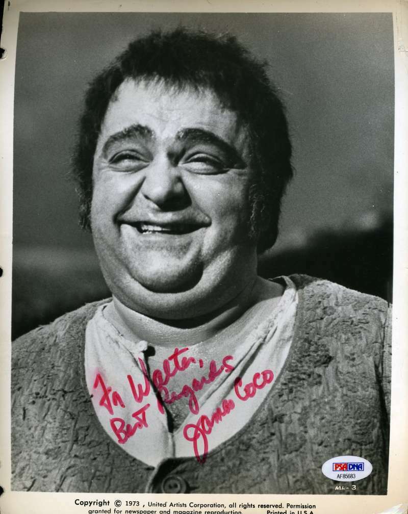 James Coco Psa Dna Coa Hand Signed 8x10 Photo Poster painting Autograph