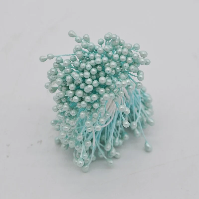 1 Bundle= (500PCS )Artificial Flower Double Heads Stamen Pearlized Craft Cards Cakes Decor Floral for home wedding party decor