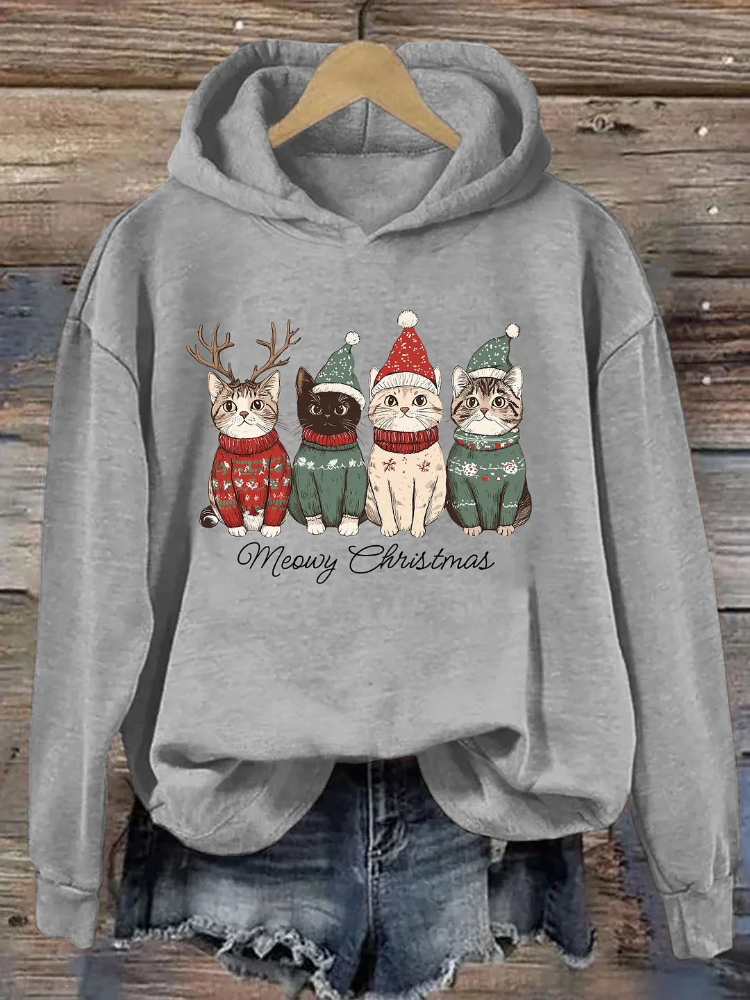 Meowy Christmas Hoodie